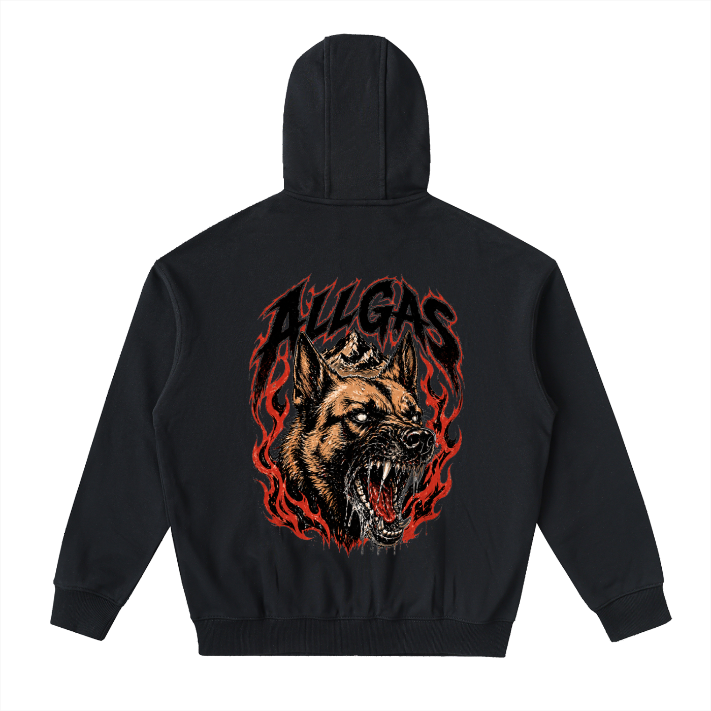 Drop-Shoulder Zip Up Hoodie