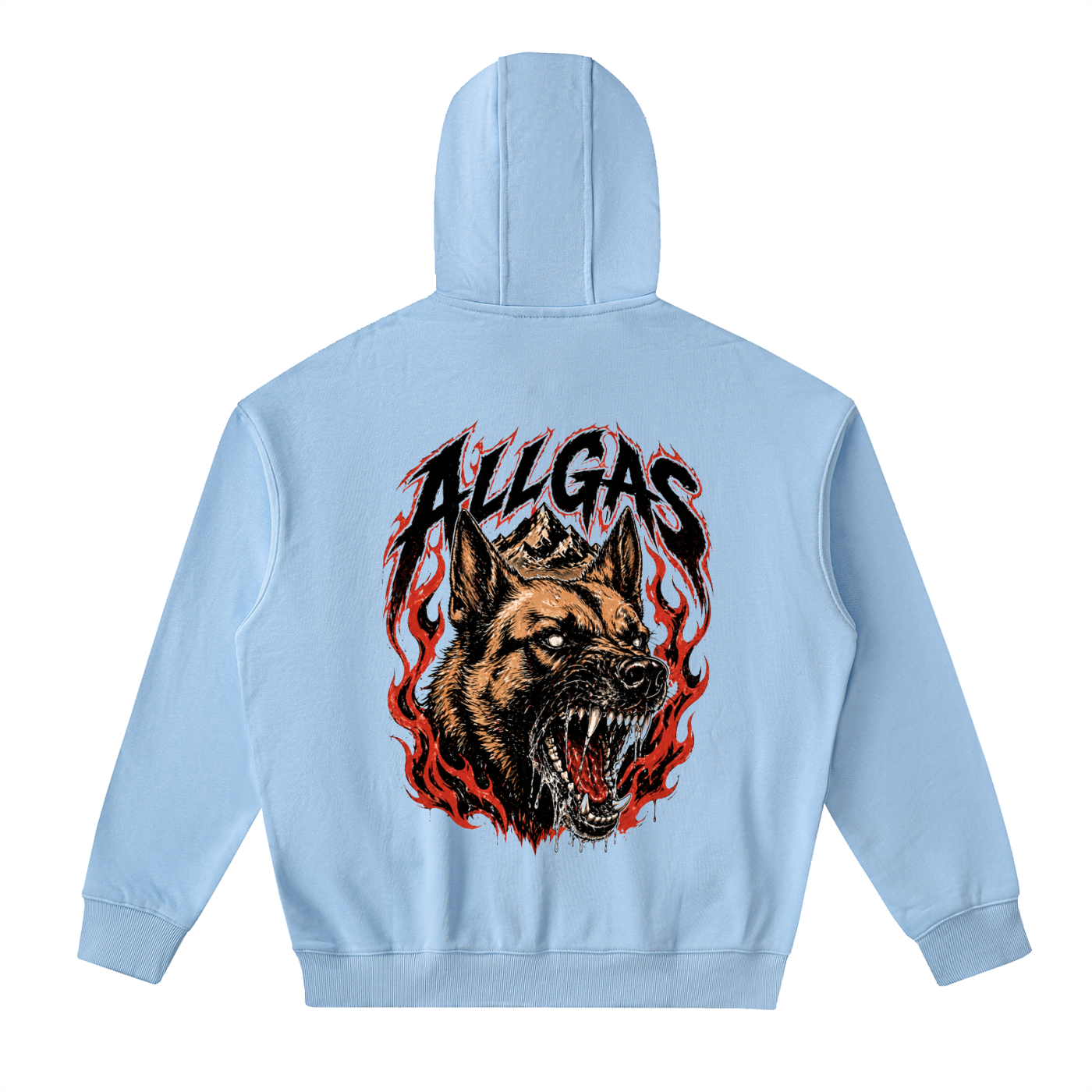 Drop-Shoulder Zip Up Hoodie